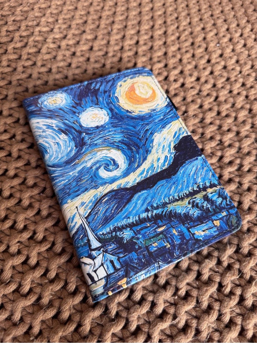 Van Gogh Starry Night Kindle Folio Case w/ Hand Strap & Stand